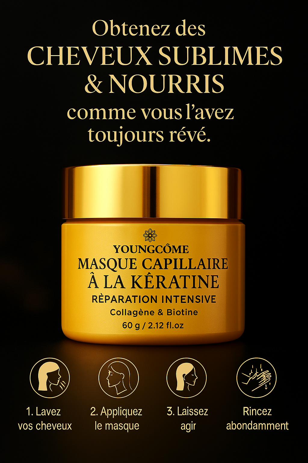 Crème de Lissage à la Kératine Professionnelle