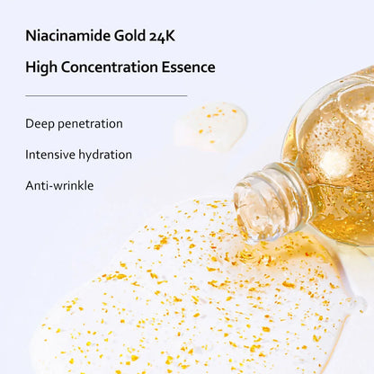 Skincare Set 24K Gold Niacinamide Face Serum anti Ageing Skin Products Remove Dark Circles Collagen Eye Cream Skin Care Kit